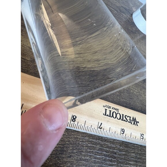 2 Vtg Clear 24% Lead Crystal Glass Angel Figurines  11”  & 9” Japan Christmas - Picture 6 of 16